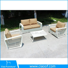 Outdoor garden furniture special weaving white rattan sofa set